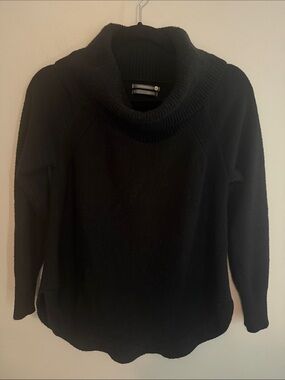 Anthropologie Black Cowl Neck Sweater, size Petite Medium